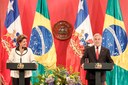 Presidenta Dilma Rousseff e o Presidente da República do Chile, Sebastián Piñera durante declaração à imprensa no Palácio La Moneda. Santiago - Chile, 26/01/2013