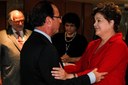 Presidenta Dilma Rousseff durante encontro com o Presidente da República Francesa, François Hollande. Rio de Janeiro - RJ, 20/06/2012