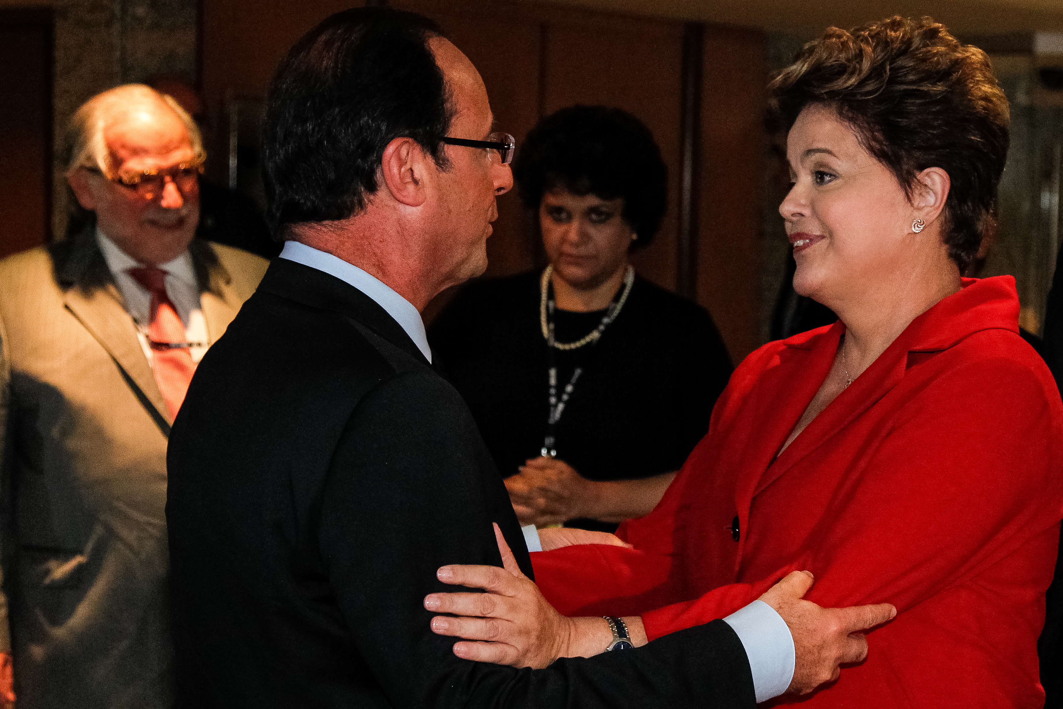 Presidenta Dilma Rousseff durante encontro com o Presidente da República Francesa, François Hollande. Rio de Janeiro - RJ, 20/06/2012