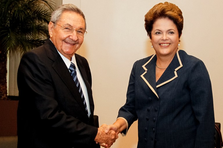 Presidenta Dilma Rousseff durante encontro com o presidente de Cuba, Raúl Castro. Rio de Janeiro - RJ, 22/06/2012