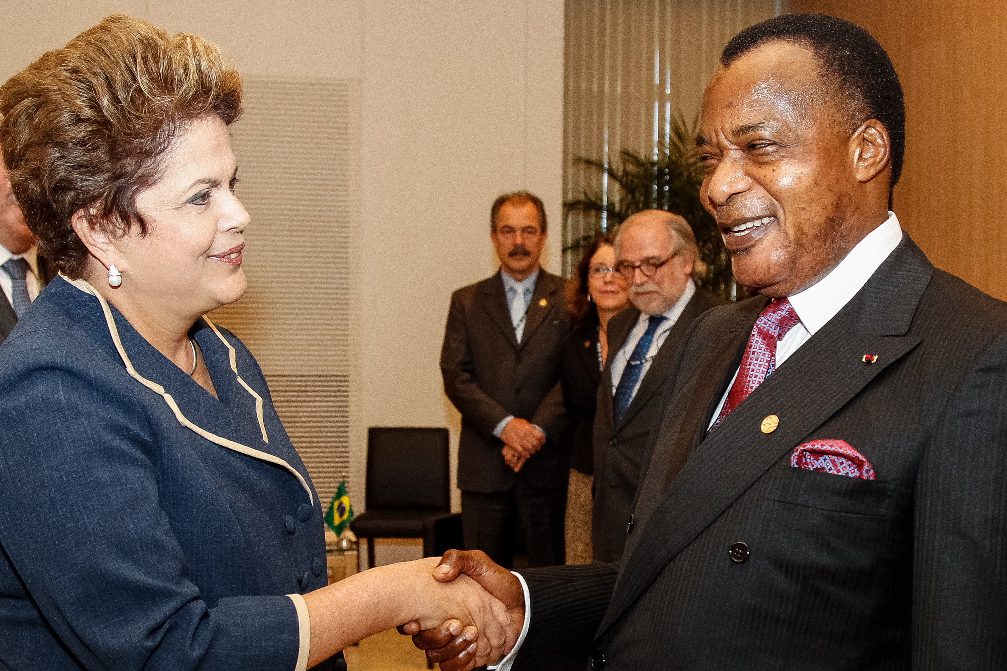 Presidenta Dilma Rousseff durante encontro com o presidente do Congo, Denis Sassou-Nguesso. Rio de Janeiro - RJ, 22/06/2012