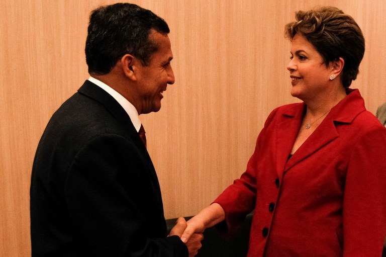 Presidenta Dilma Rousseff durante encontro com o presidente do Peru, Ollanta Humala. Rio de Janeiro - RJ, 20/06/2012