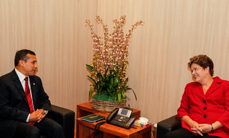 Presidenta Dilma Rousseff durante encontro com o presidente do Peru, Ollanta Humala. Rio de Janeiro - RJ, 20/06/2012