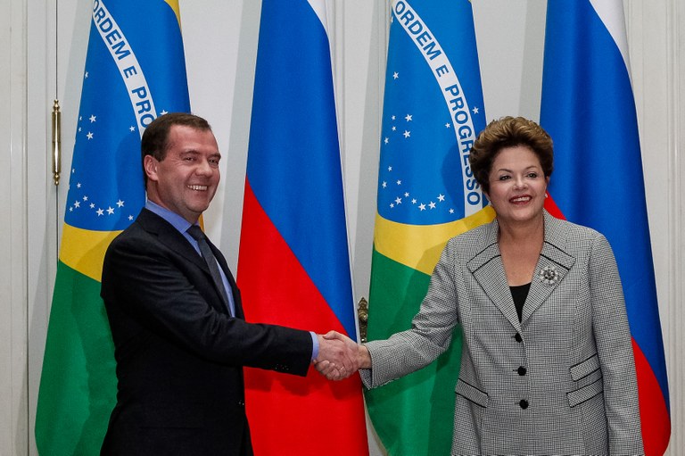 Presidenta Dilma Rousseff durante encontro com o Primeiro-Ministro da Federação Russa, Dmitri Medvedev. Moscou - Rússia, 13/12/2012