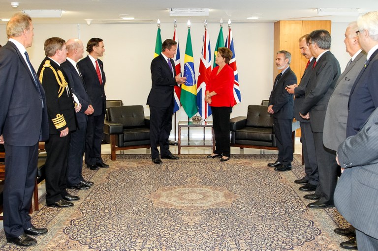 Presidenta Dilma Rousseff durante encontro com o Primeiro-Ministro do Reino Unido, David Cameron, no Palácio do Planalto. Brasília-DF, 28/09/2012
