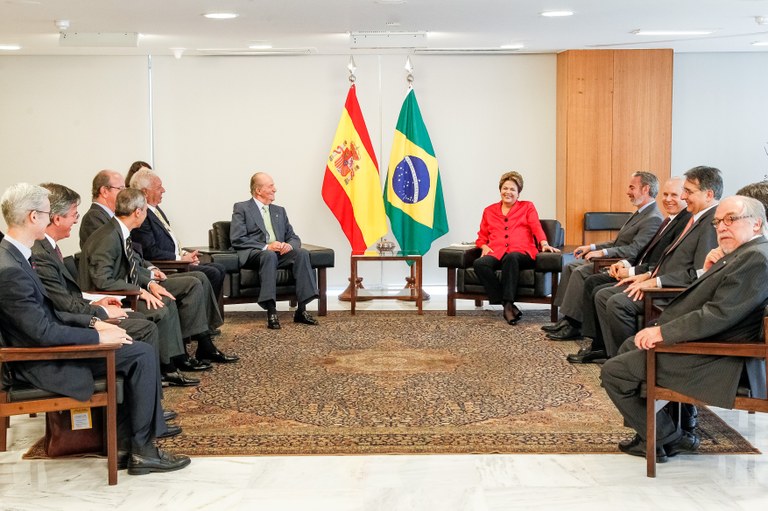  Presidenta Dilma Rousseff durante encontro com o Rei da Espanha, Juan Carlos I no Palácio do Planalto. Brasília - DF, 04/06/2012