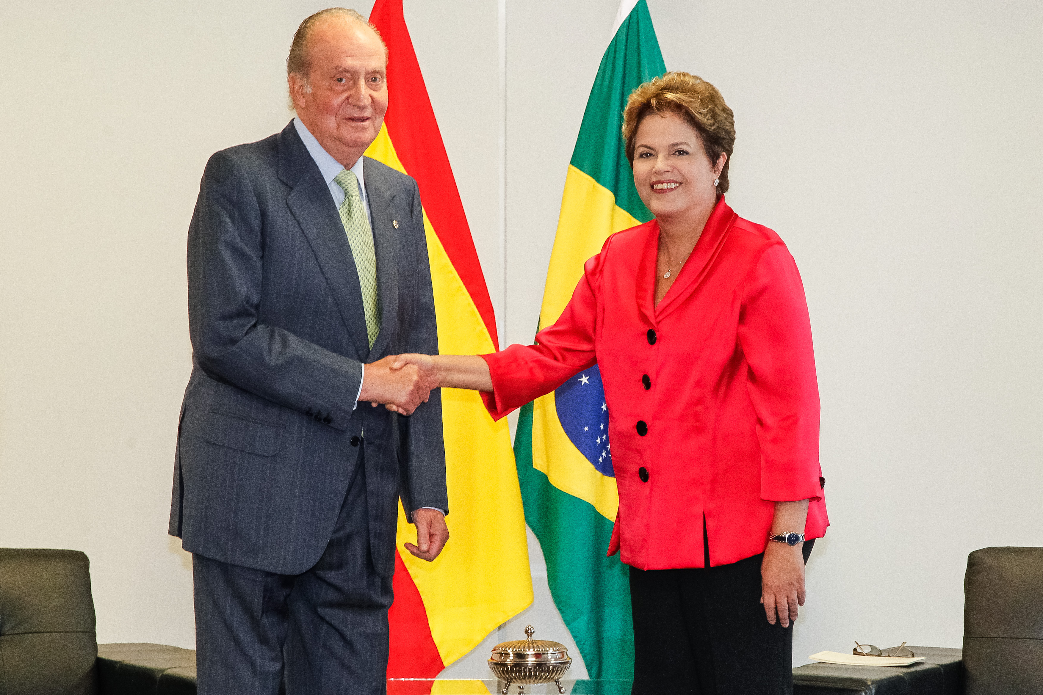 Presidenta Dilma Rousseff durante encontro com o Rei da Espanha, Juan Carlos I no Palácio do Planalto. Brasília - DF, 04/06/2012