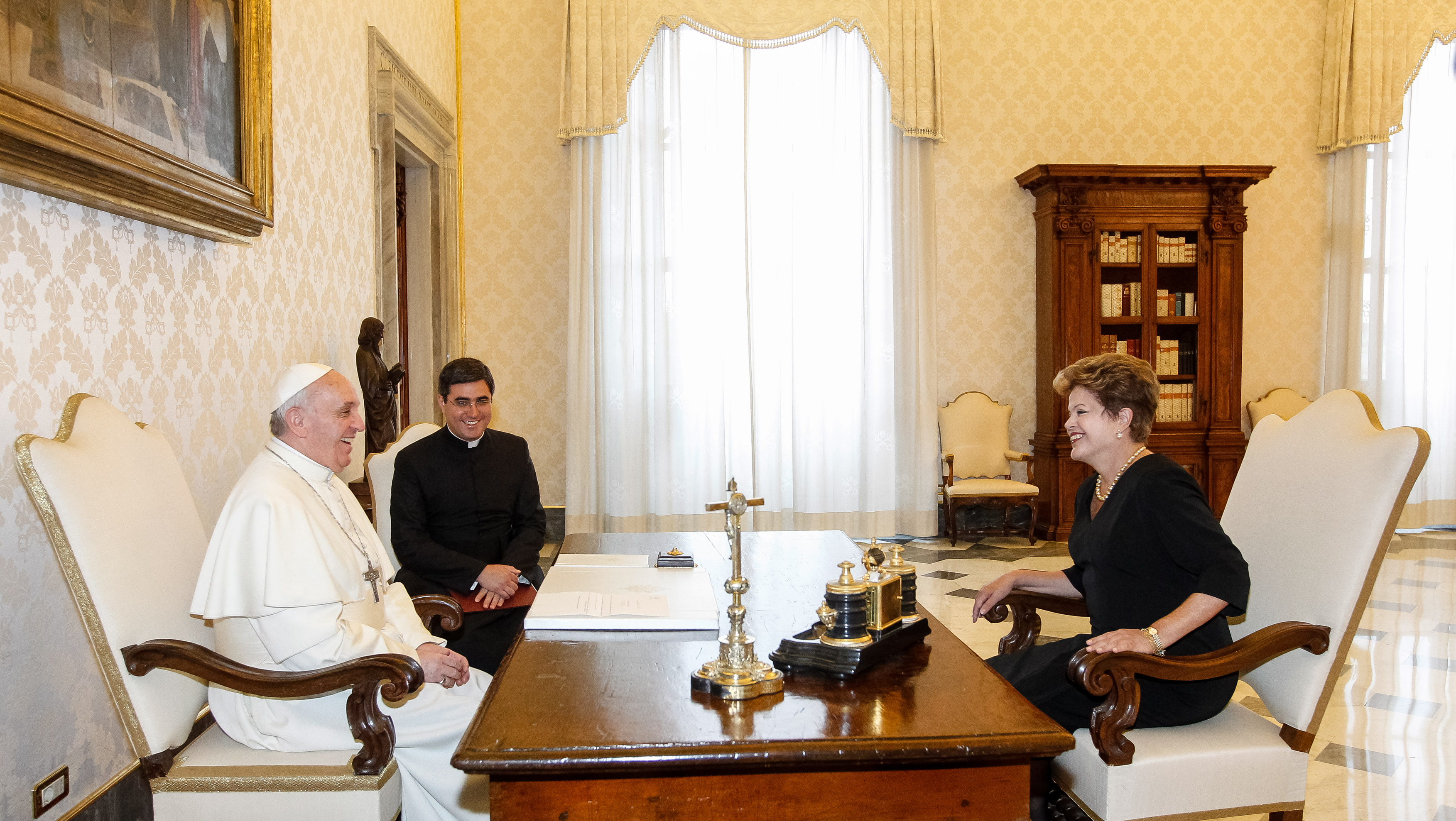 Presidenta Dilma Rousseff durante encontro com Sua Santidade, Papa Francisco no Palácio Apostólico - Vaticano. Roma - Itália, 20/03/2013