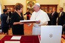 Presidenta Dilma Rousseff durante encontro com Sua Santidade, Papa Francisco no Palácio Apostólico - Vaticano. Roma - Itália, 20/03/2013