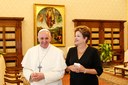 Presidenta Dilma Rousseff durante encontro com Sua Santidade, Papa Francisco no Palácio Apostólico - Vaticano. Roma - Itália, 20/03/2013