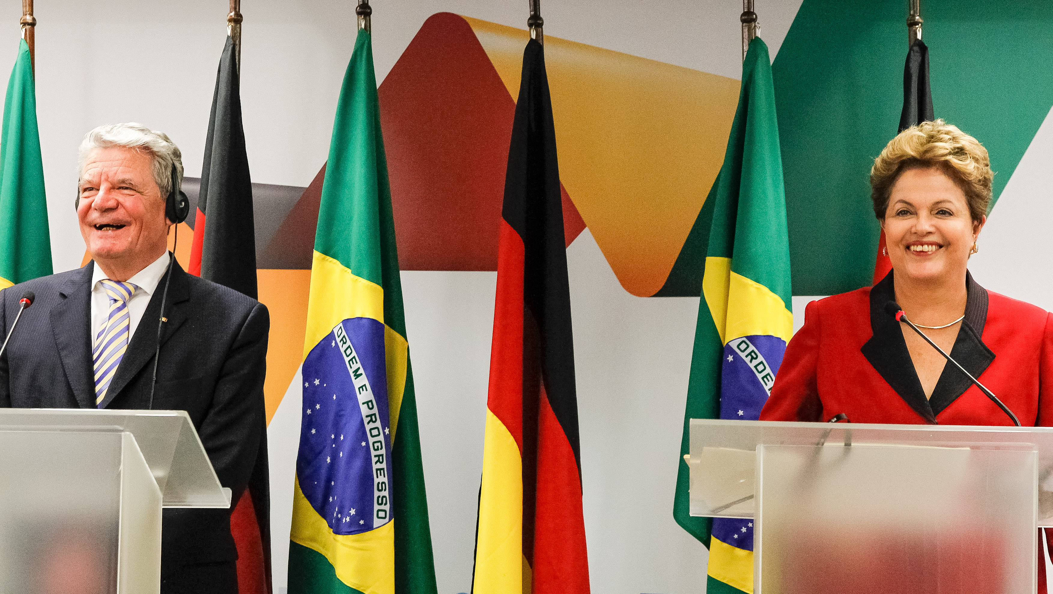 Presidenta Dilma Rousseff e o senhor Joachim Gauck, Presidente da República Federal da Alemanha, durante coletiva de imprensa na abertura do Encontro Econômico Brasil-Alemanha (EEBA). São Paulo-SP, 13/05/2013