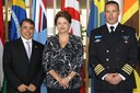 Presidenta Dilma Rousseff com o Sr. Rafael Eldad, embaixador de Israel, durante cerimônia de entrega de cartas credenciais no palácio Itamaraty. Brasília-DF, 23/02/2012