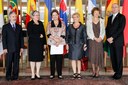 Presidenta Dilma Rousseff recebe credenciais da Sra. Aud Marit Wiig, embaixadora do Reino da Noruega, durante cerimônia no Palácio Itamaraty. Brasília-DF, 20/09/2012