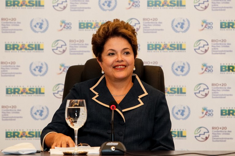  Presidenta Dilma Rousseff durante entrevista coletiva no Riocentro. Rio de Janeiro - RJ, 22/06/2012