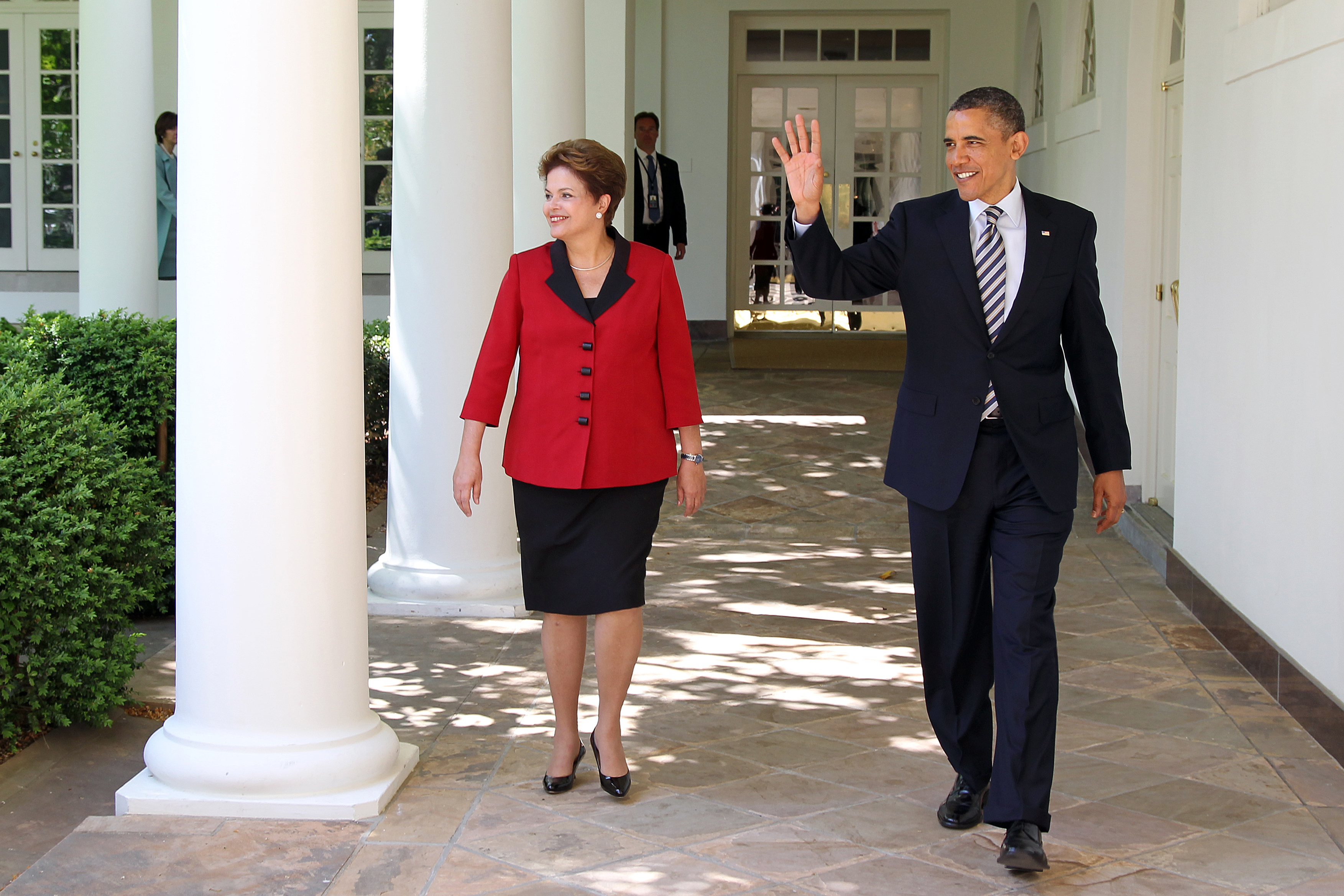 Presidenta Dilma Rousseff durante encontro com o Presidente dos Estados Unidos, Sr. Barack Obama. Washington-EUA, 09/04/2012