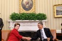 Presidenta Dilma Rousseff durante encontro com o Presidente dos Estados Unidos, Sr. Barack Obama. Washington-EUA, 09/04/2012