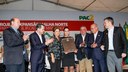 Presidenta Dilma Rousseff descerra placa de inauguração do Projeto Expansão Malha Norte, durante a cerimônia de inauguração do Projeto Expansão Malha Norte – conclusão da Ferronorte e início da operação do Complexo Intermodal de Rondonópolis. Rondonópolis - MT, 19/09/2013
