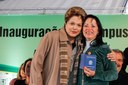 Presidenta Dilma Rousseff posa para foto com a  Senhora Maria Elisabete da Cruz, formanda do Programa Nacional de Acesso ao Ensino Técnico e Emprego (PRONATEC). Osório - RS, 09/08/2013