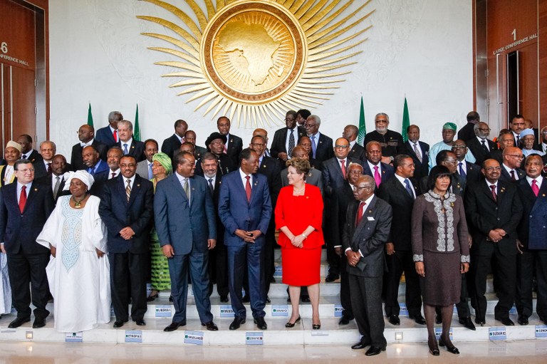 Presidenta Dilma Rousseff posa para Foto Oficial, durante Sessão Temática do Cinquentenário da Organização da Unidade Africana (OUA) - União Africana. Adis Abeba - Etiópia, 25/05/2013