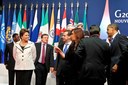 Presidenta Dilma Rousseff durante fotografia oficial na Cúpula de Líderes do G20. Cannes - França, 03/11/2011