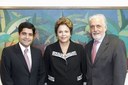 Presidenta Dilma Rousseff posa para foto com Governador da Bahia, Jaques Wagner e o Prefeito eleito de Salvador, ACM Neto no Palácio do Planalto. Brasília - DF, 06/12/2012