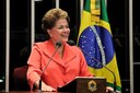 Presidenta Dilma Rousseff durante Sessão Solene do Congresso Nacional em homenagem ao Dia Internacional da Mulher e entrega do Prêmio Diploma Mulher-Cidadã Bertha Lutz, no Plenário do Senado Federal. Brasília - DF, 13/03/2012