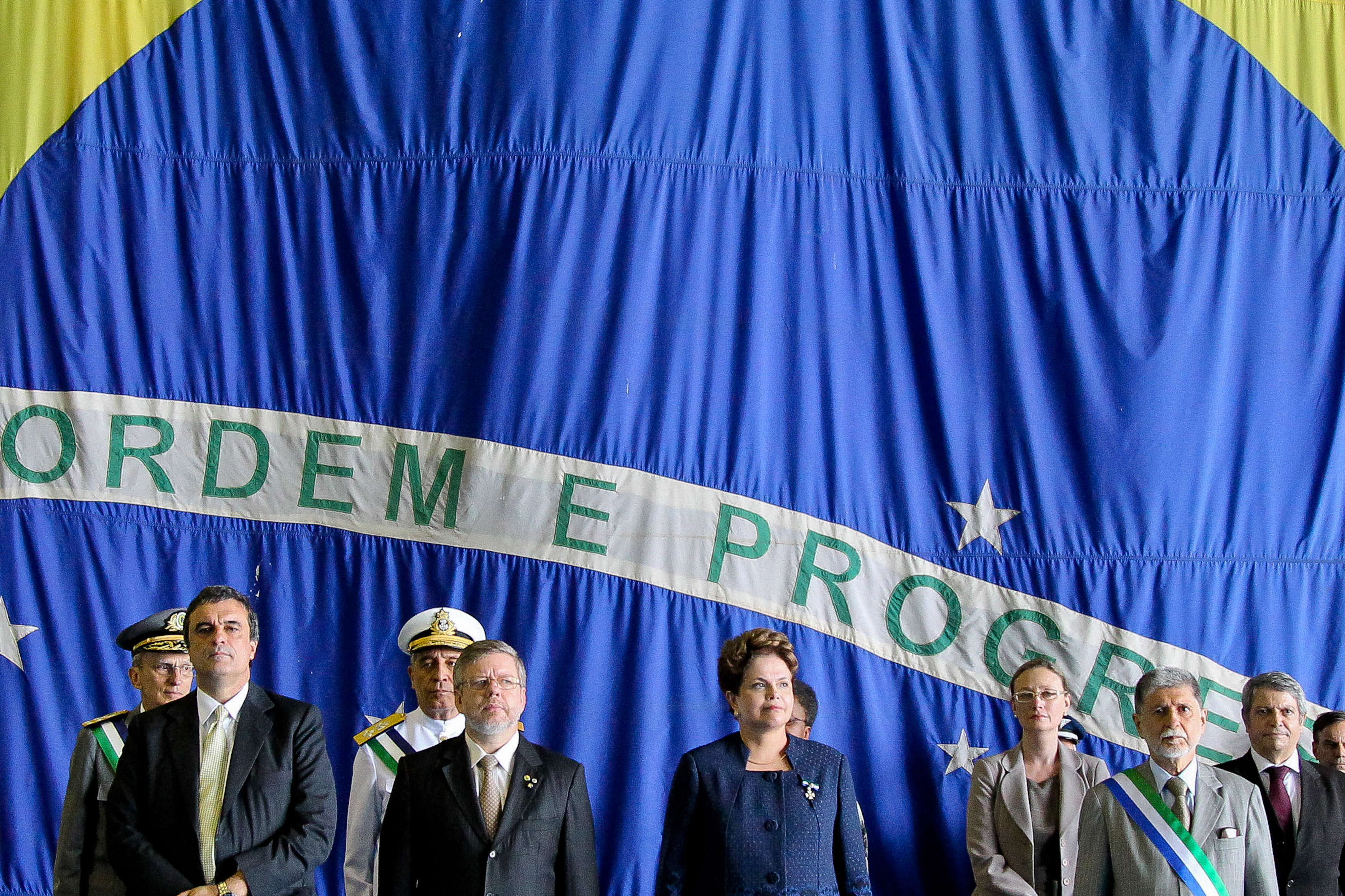 Presidenta Dilma Rousseff durante cerimônia de imposição da Ordem do Mérito da Defesa, na Base Aérea de Brasília. Brasília - DF, 15/12/2011