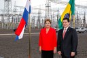 Presidenta Dilma Rousseff e o Presidente da República do Paraguai, Horacio Cartes, na cerimônia de Inauguração Conjunta da linha de 500 KV entre Villa Hayes e a Subestação de energia da margem direita de Itaipu Binacional. Foz do Iguaçu - PR, 29/10/2013