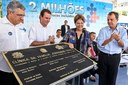 Presidenta Dilma Rousseff durante a cerimônia de inauguração da Clínica da Família Joãosinho Trinta e celebração da marca de 2 milhões de cariocas atendidos pelo Programa Saúde da Família. Rio de Janeiro - RJ, 21/03/2012