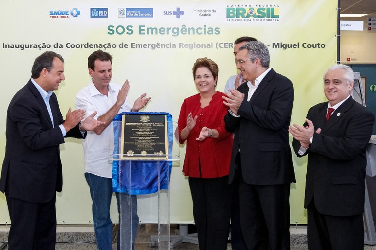 Presidenta Dilma Rousseff durante inauguração da Coordenação de Emergência Regional Professor Nova Monteiro, CER Leblon, Hospital Miguel Couto, Programa SOS Emergência. Rio de Janeiro - RJ, 06/07/2012