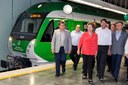 Presidenta Dilma Rousseff durante cerimônia de inauguração das estações Chico da Silva e José de Alencar da linha sul do metrô de Fortaleza-CE, 18/07/2013