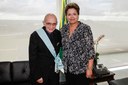 Presidenta Dilma Rousseff condecora o Maestro da Orquestra Sinfônica Simón Bolívar da Venezuela, José Antônio Abreu com a comenda Grã Cruz da Ordem Nacional do Cruzeiro do Sul no Palácio do Planalto. Brasília - DF, 09/04/2013