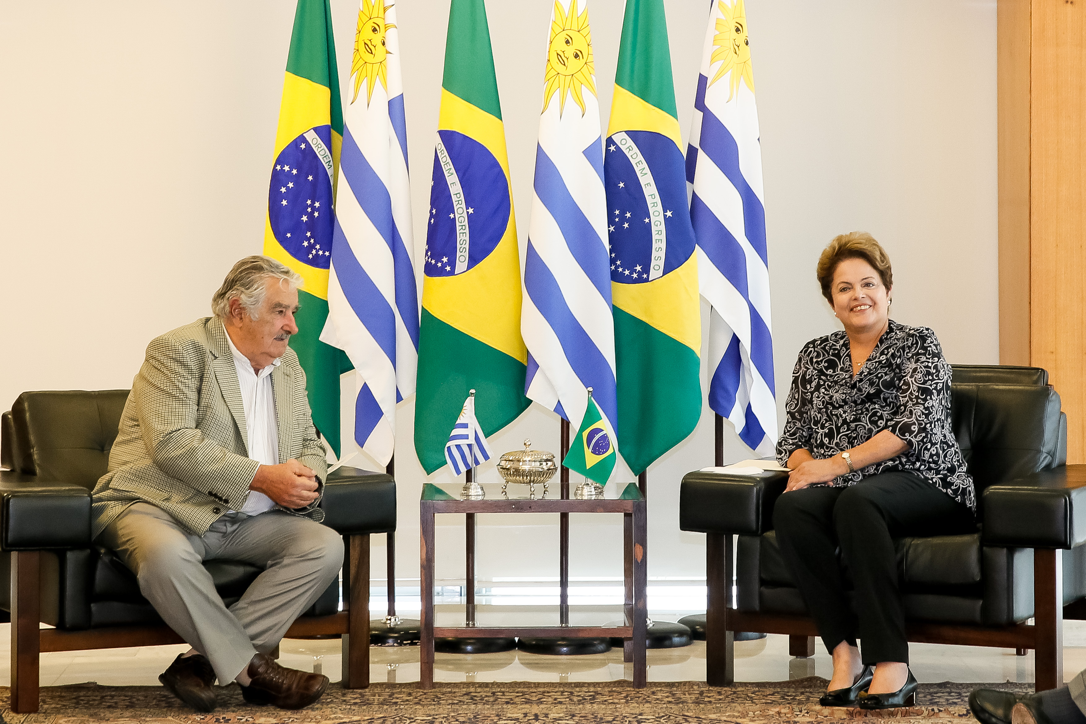 Presidenta Dilma Rousseff durante encontro com o Presidente do Uruguai, José Mujica. Brasília - DF, 07/11/2014