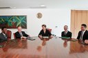 Presidenta Dilma Rousseff e o Ministro do Esporte Aldo Rebelo recebem Joseph Blatter Presidente da Fifa, Pelé e o Ronaldo o fenômeno. Brasília - DF, 16/03/2012