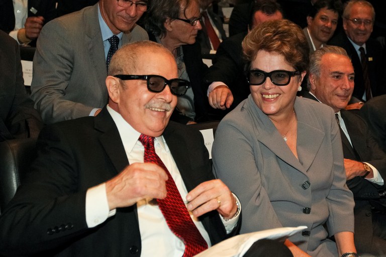 Presidenta Dilma Rousseff durante lançamento do filme “Pela Primeira Vez”, de Ricardo Stuckert. Brasília-DF, 25/04/2012