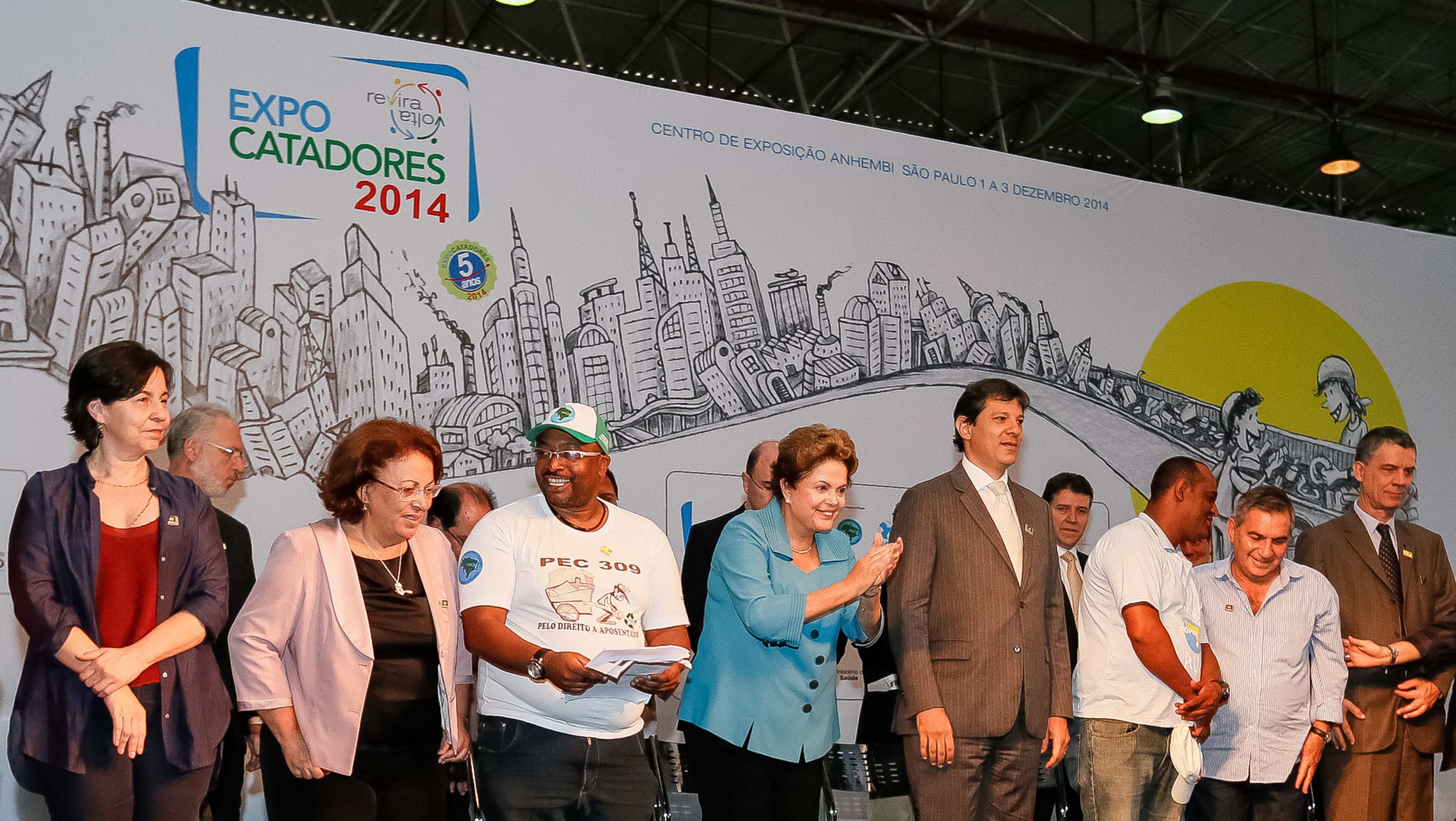  Presidenta Dilma Rousseff durante Natal Solidário, Encontro com catadores de materiais recicláveis e população em situação de rua. São Paulo-SP, 03/12/2014  