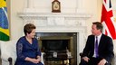 Presidenta Dilma Rousseff durante encontro com o Primeiro-Ministro do Reino Unido, David Cameron. Londres - Inglaterra, 25/07/2012