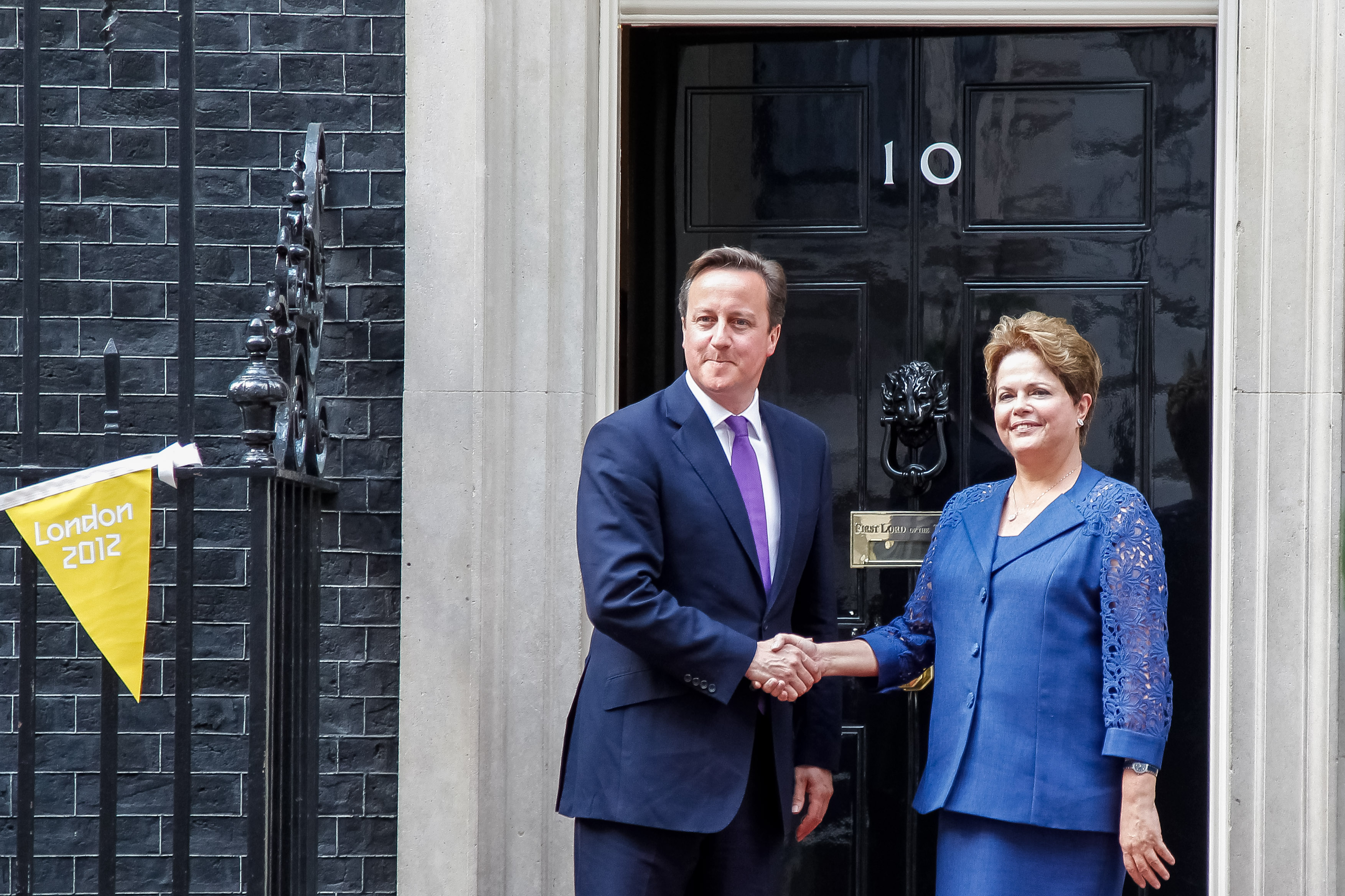 Presidenta Dilma Rousseff durante encontro com o Primeiro-Ministro do Reino Unido, David Cameron. Londres - Inglaterra, 25/07/2012