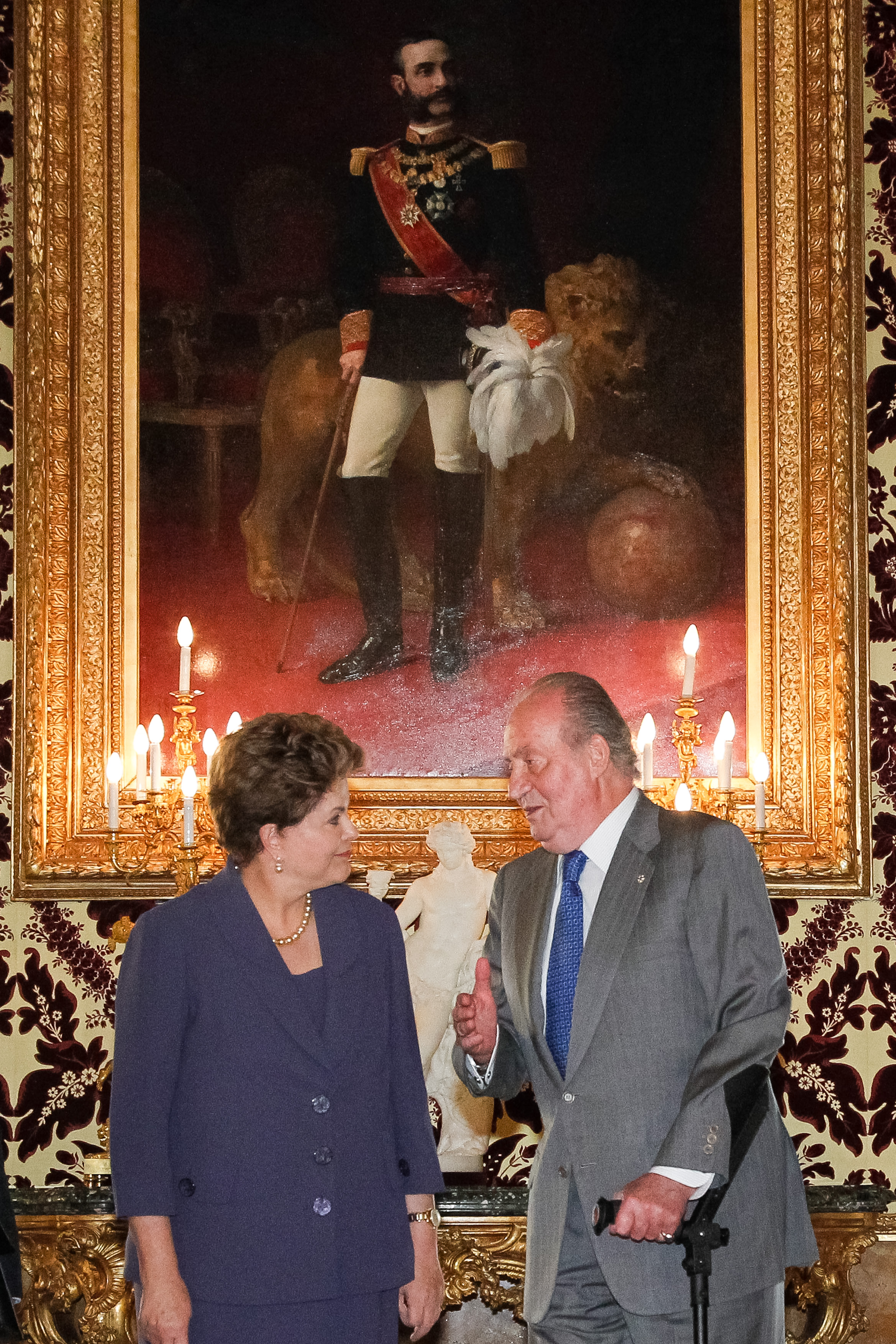 Presidenta Dilma Rousseff durante encontro com suas majestades o rei Juan Carlos I e a rainha Sofia da Espanha e suas altezas reais o príncipe Filipe e a princesa Letizia de Astúrias. Madri - Espanha, 19/11/2012
