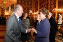 Presidenta Dilma Rousseff durante encontro com suas majestades o rei Juan Carlos I e a rainha Sofia da Espanha . Madri - Espanha, 19/11/2012