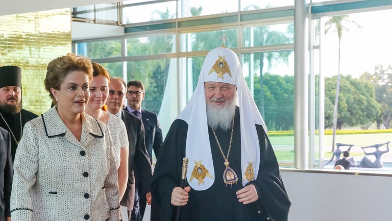 Presidenta Dilma Rousseff recebe o Patriarca Kirill da Igreja Ortodoxa Russa. Brasília-DF, 19/02/2016