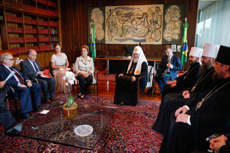 Presidenta Dilma Rousseff recebe o Patriarca Kirill da Igreja Ortodoxa Russa. Brasília-DF, 19/02/2016