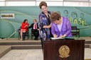 Presidenta Dilma Rousseff durante cerimônia de posse da Ministra-Chefe da Secretaria de Políticas para as Mulheres, Eleonora Menicucci. Brasília - DF, 10/02/2012