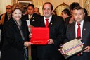 Presidenta Dilma Rousseff durante Cerimônia de Declaração de hóspedes ilustres da cidade de Assunção e de entrega da chave da cidade aos Chefes de Estado, Príncipes herdeiros, Chefe de Governo e Vice-Presidentes. Assunção - Paraguai,  15/08/2013