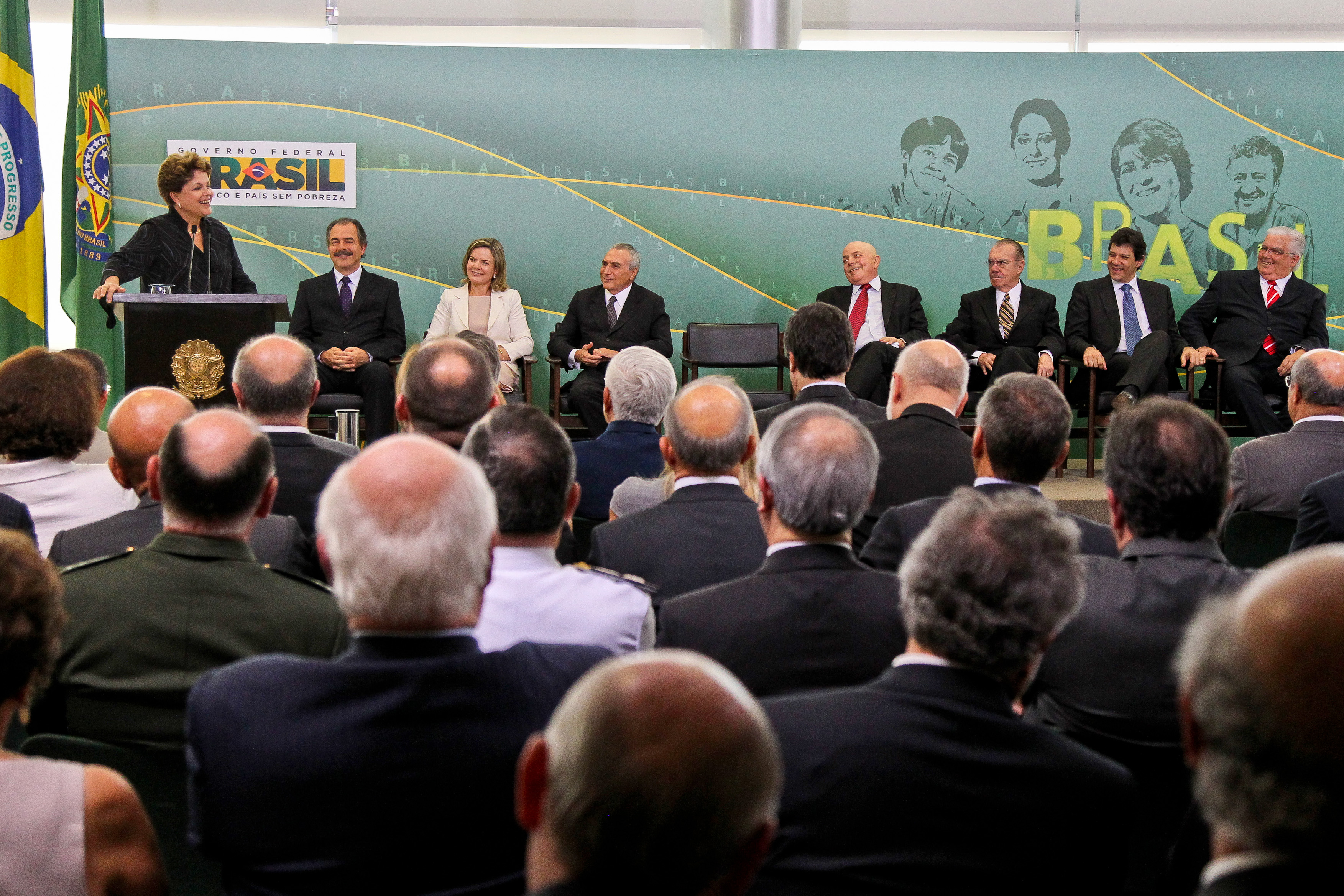 Presidenta Dilma Rousseff durante cerimônia de posse dos novos Ministros da Educação e da Ciência, Tecnologia e Inovação, no Palácio do Planalto. Brasília - DF, 24/01/2012