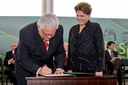 Presidenta Dilma Rousseff durante cerimônia de posse dos novos Ministros da Educação e da Ciência, Tecnologia e Inovação, no Palácio do Planalto. Brasília - DF, 24/01/2012