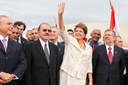 A presidenta Dilma Rousseff e o vice-presidente, Michel Temer, na saída do Congresso Nacional. Brasília-DF,  01/01/2011 