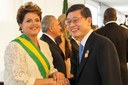 Presidenta Dilma recebe os cumprimentos do primeiro-ministro da República da Coreia, Kim Hwang-Sik. Brasília-DF, 01/01/2011
