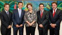 Presidenta Dilma Rousseff recebe Carlinhos Almeida Prefeito São José dos Campos/SP, Donisete Braga Prefeito Municipal de Mauá/SP,  Luiz Marinho Prefeito de São Bernardo do Campo/SP e Carlos Grana Prefeito Municipal de Santo André/SP. Brasília-DF, 30/01/2013