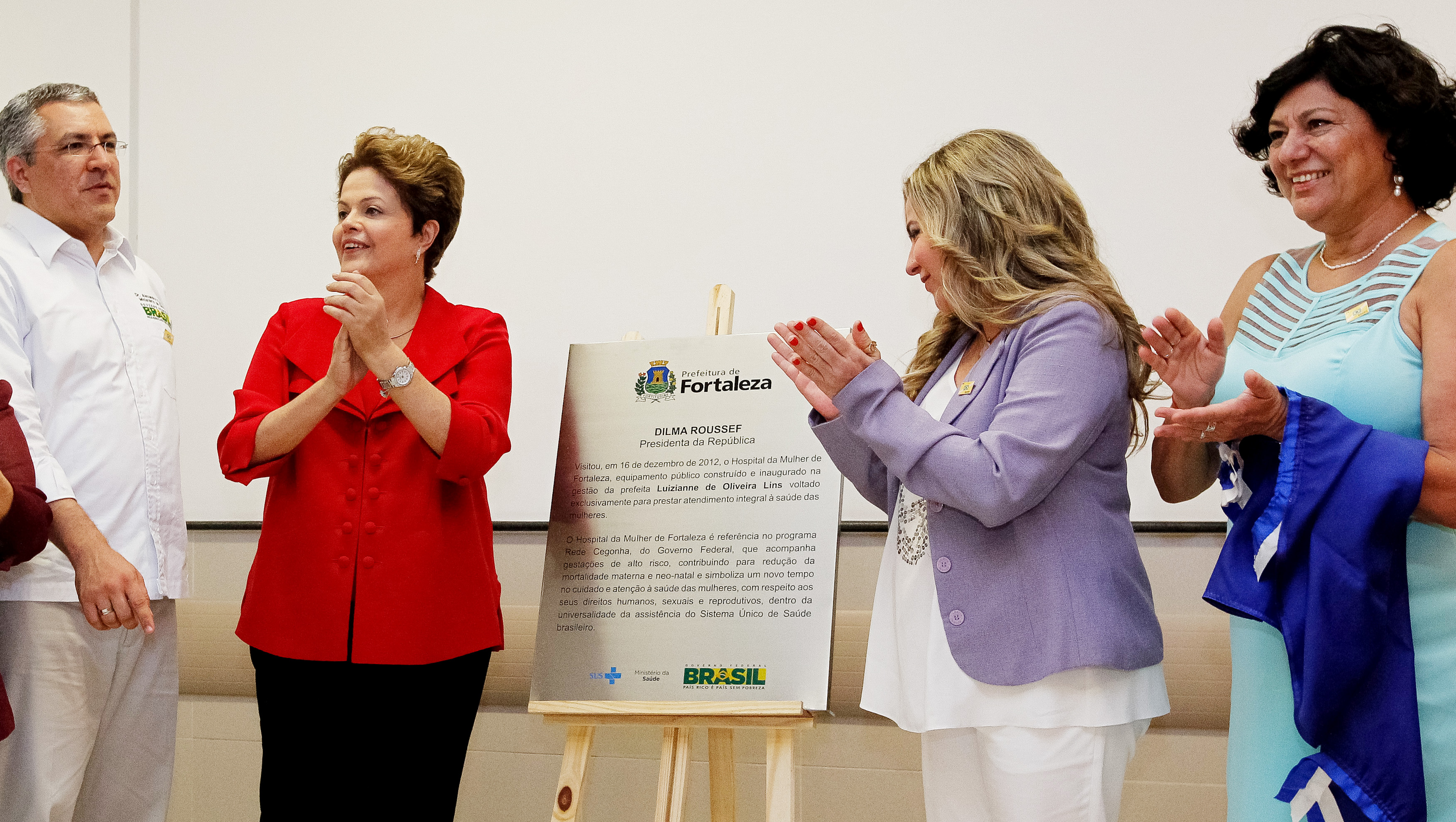 Presidenta Dilma Rousseff durante visita ao Hospital da Mulher de Fortaleza. 